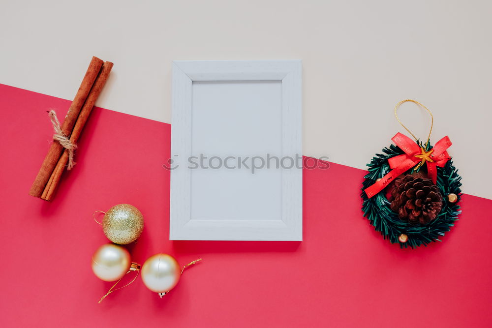 Similar – Image, Stock Photo Flat lay of Christmas ornaments