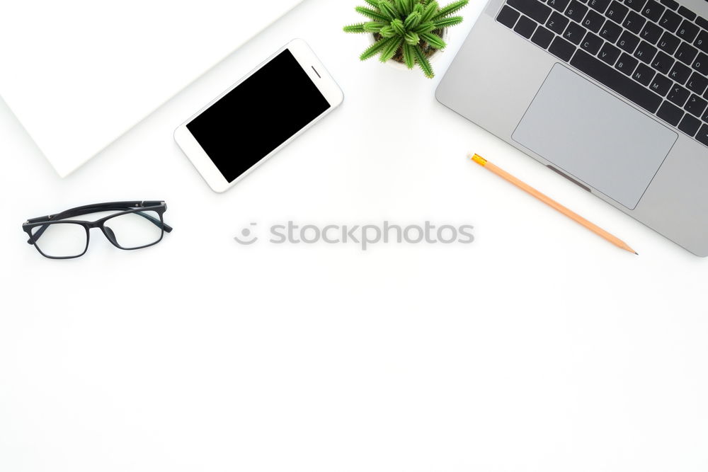 Similar – Flat lay photo of office desk