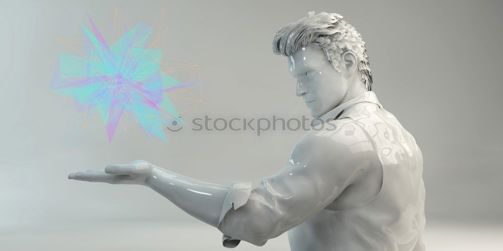 Similar – man with heart Statue