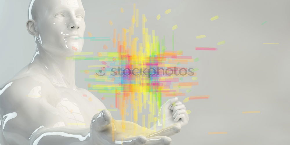 Similar – Image, Stock Photo Man with Holi powder in face