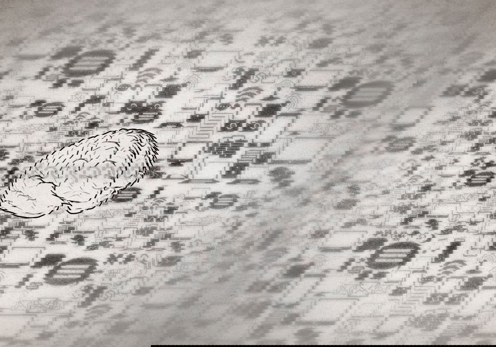Similar – Image, Stock Photo Left and right brain hemisphere illustrated on paper
