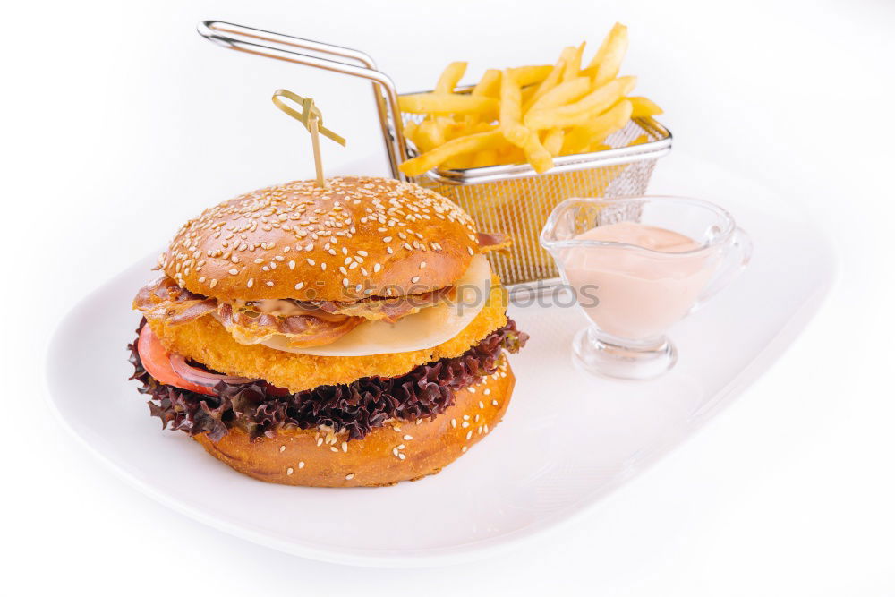 Similar – Image, Stock Photo Burger & Beer 2 Food