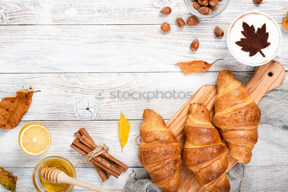 Similar – fresh bread and baked goods on wooden