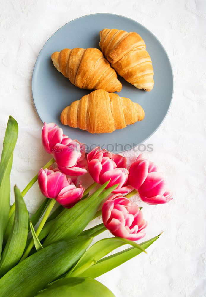 Similar – fresh bread and baked goods on wooden