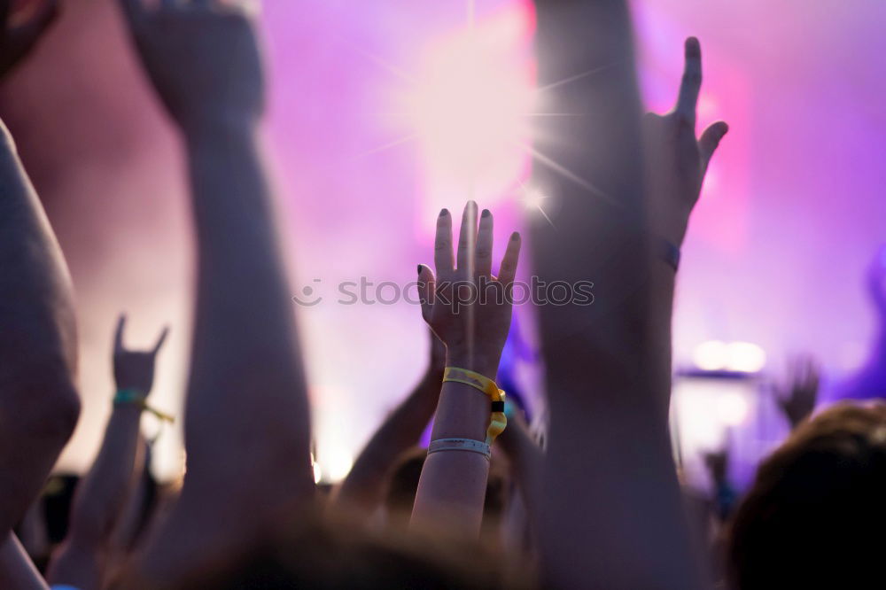 Similar – Image, Stock Photo Jumping! Concert Music