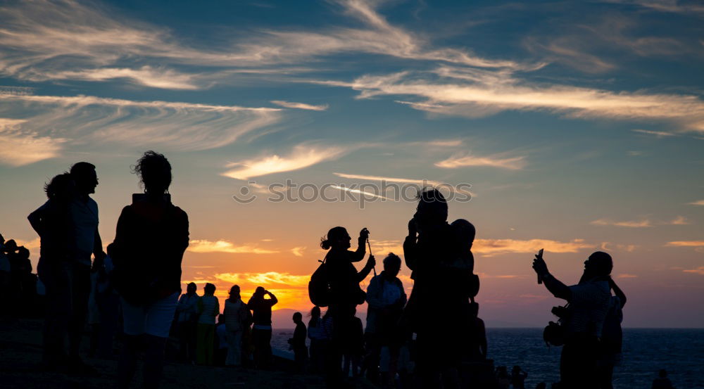 Similar – Image, Stock Photo sunset friendship