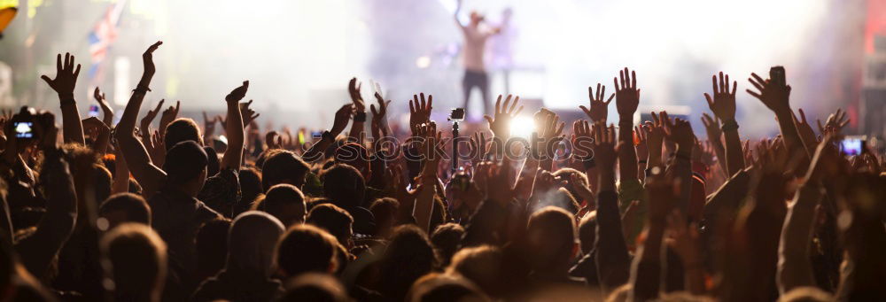 Image, Stock Photo Jumping! Concert Music