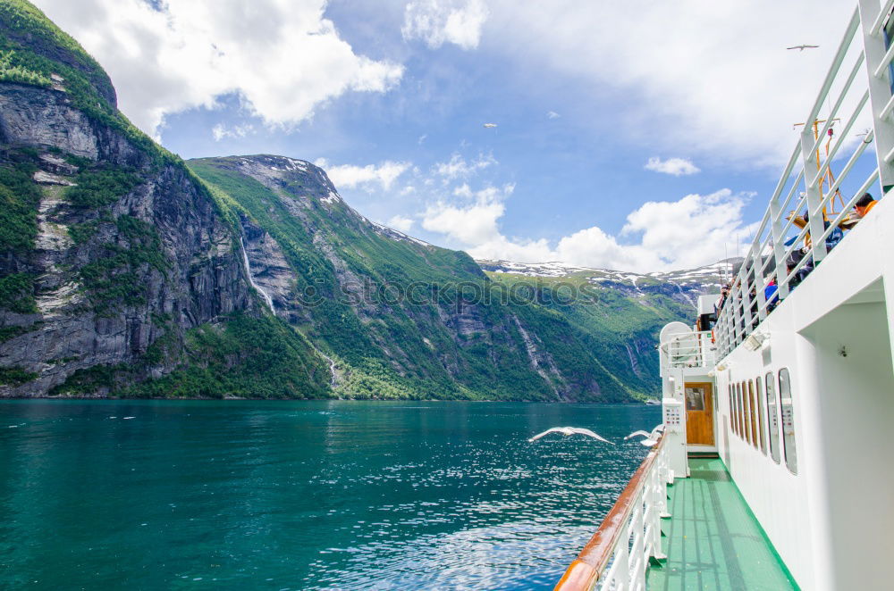 Cruise ships in the Geirangerfjord