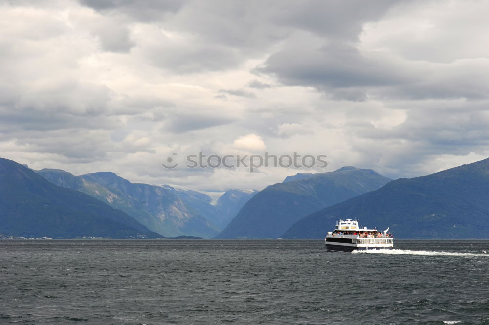 Similar – Image, Stock Photo View of the Storfjord in Norway