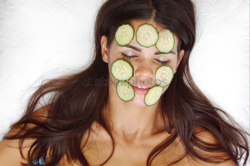 Similar – not so young caucasian woman reaching the end of her watermelon