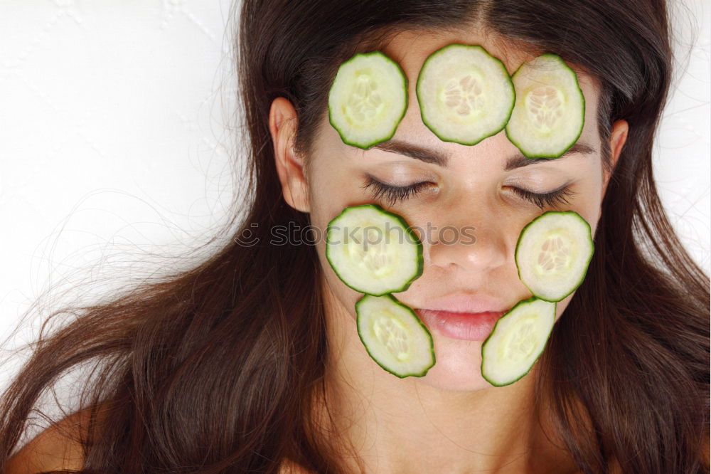 Similar – not so young caucasian woman reaching the end of her watermelon