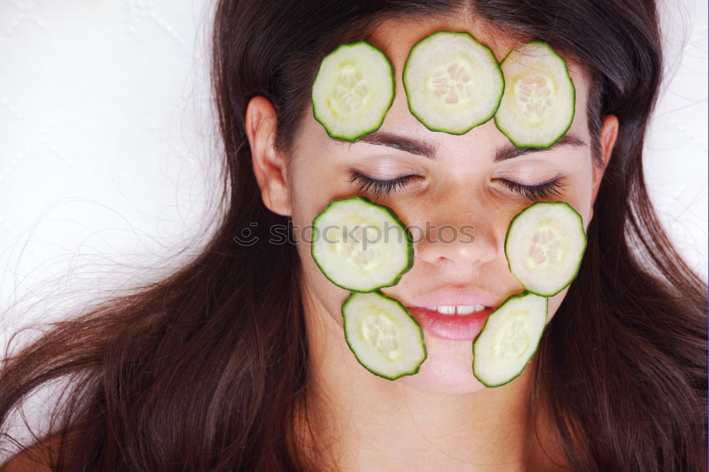 Similar – not so young caucasian woman reaching the end of her watermelon