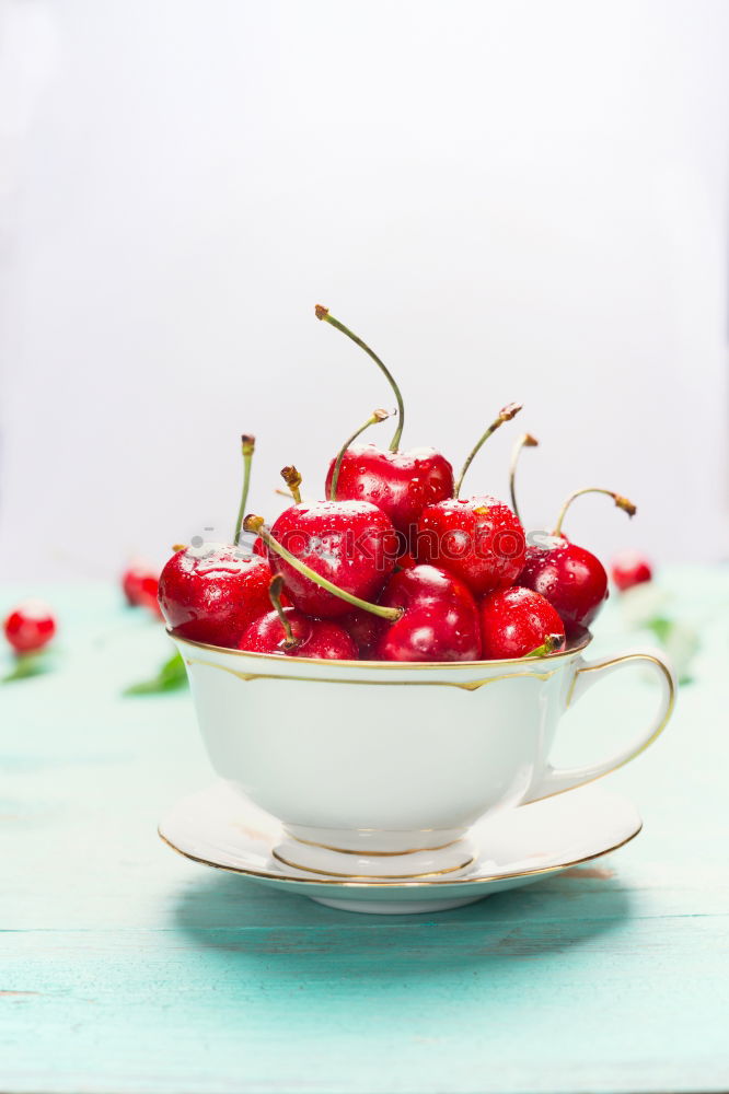 Similar – Image, Stock Photo Red ripe cherry Fruit