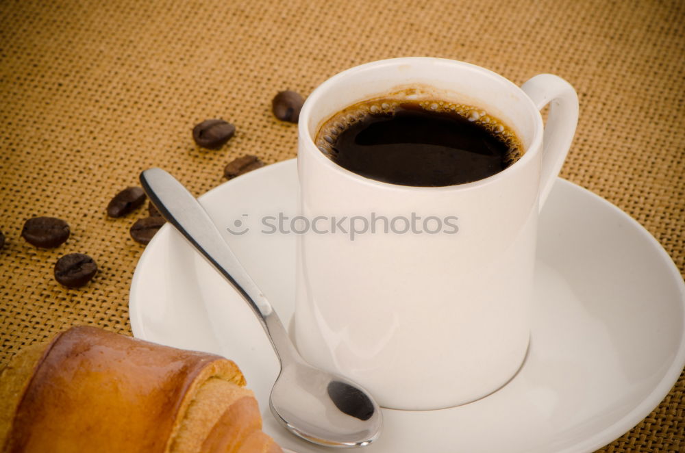 Similar – Two woman hands holding empty latte cappuccino coffee cup