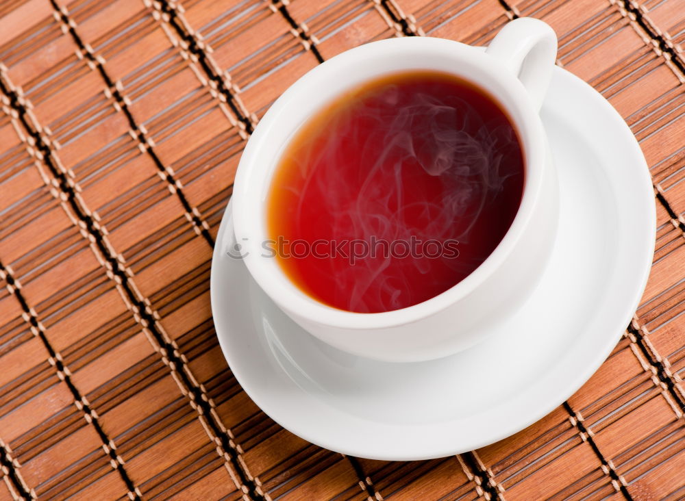 Image, Stock Photo Two woman hands holding empty finished cup of black tea