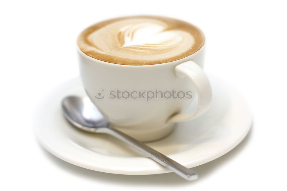 Similar – Image, Stock Photo Cappuccino with dietary supplement pill