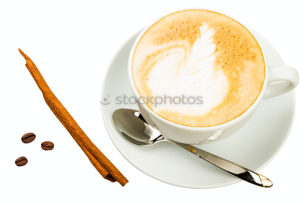 Similar – Image, Stock Photo Cappuccino with dietary supplement pill