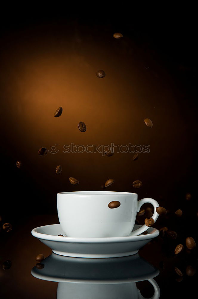 Similar – Image, Stock Photo Cup of coffee on a rustic dark background