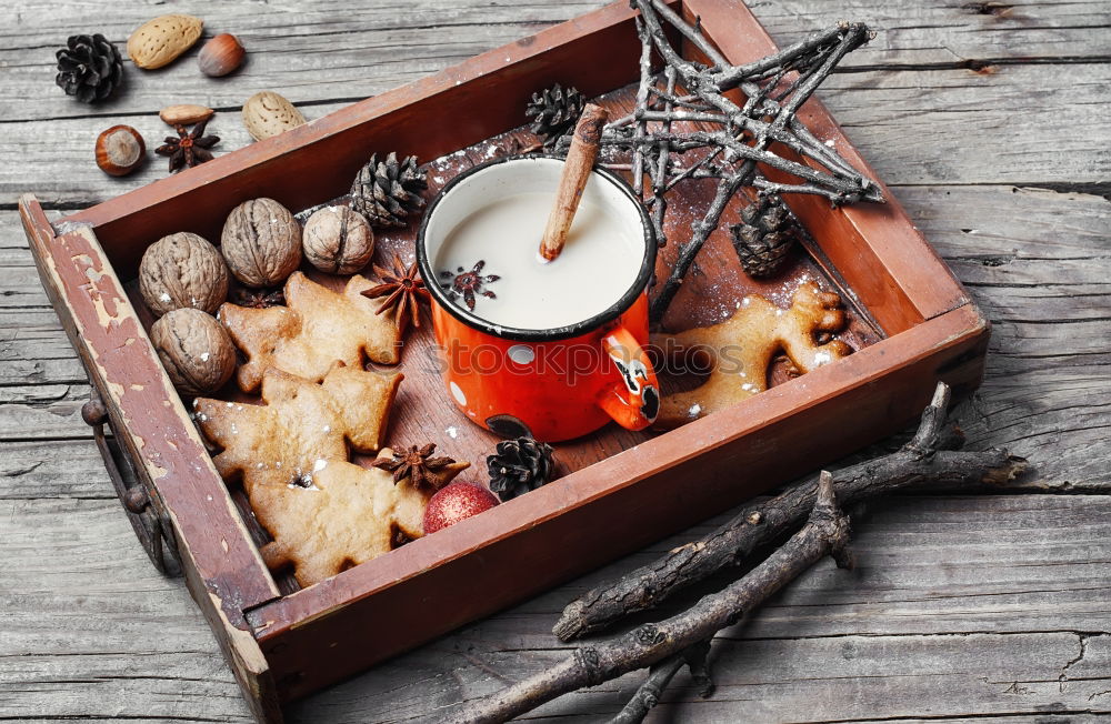 Similar – Mulled wine with dried fruits on winter decoration