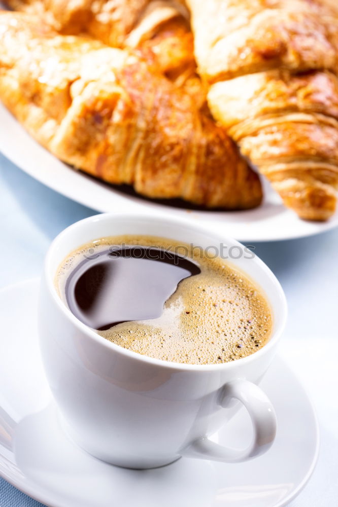 Similar – Image, Stock Photo croissant Croissant Coffee