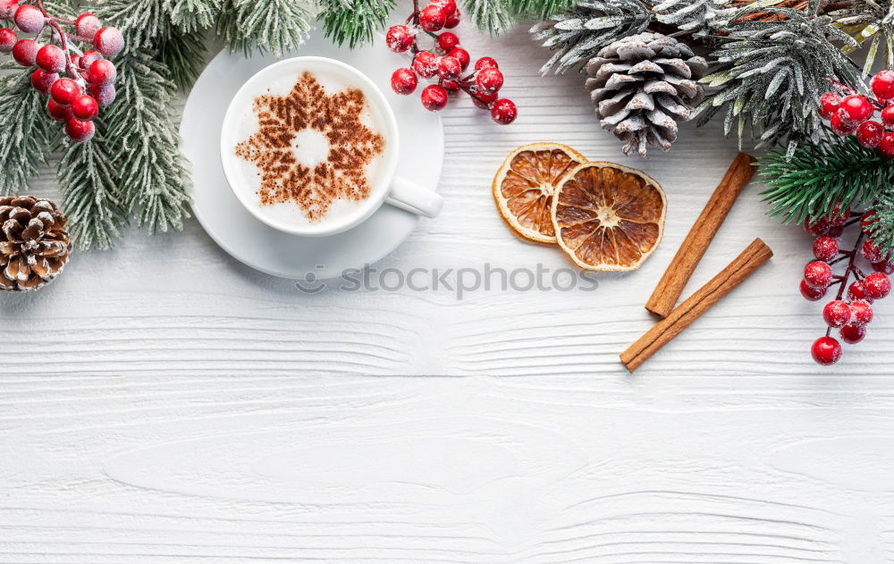 Similar – Table with Christmas decoration and notebook