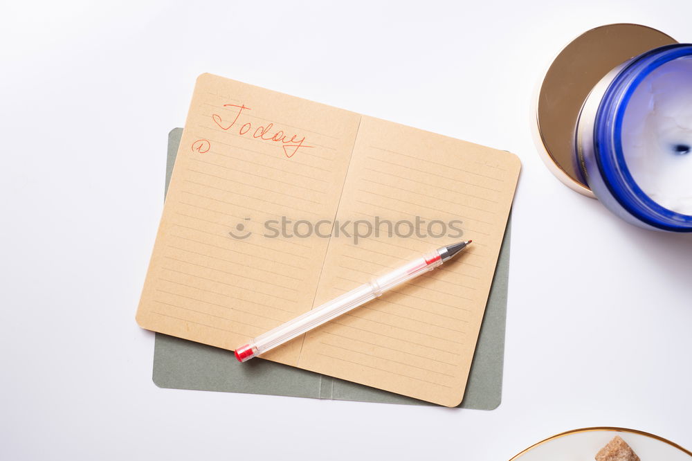 Similar – Image, Stock Photo paper empty postcard with red pencil