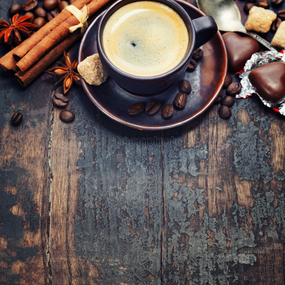 Image, Stock Photo mulled wine in a brown cup