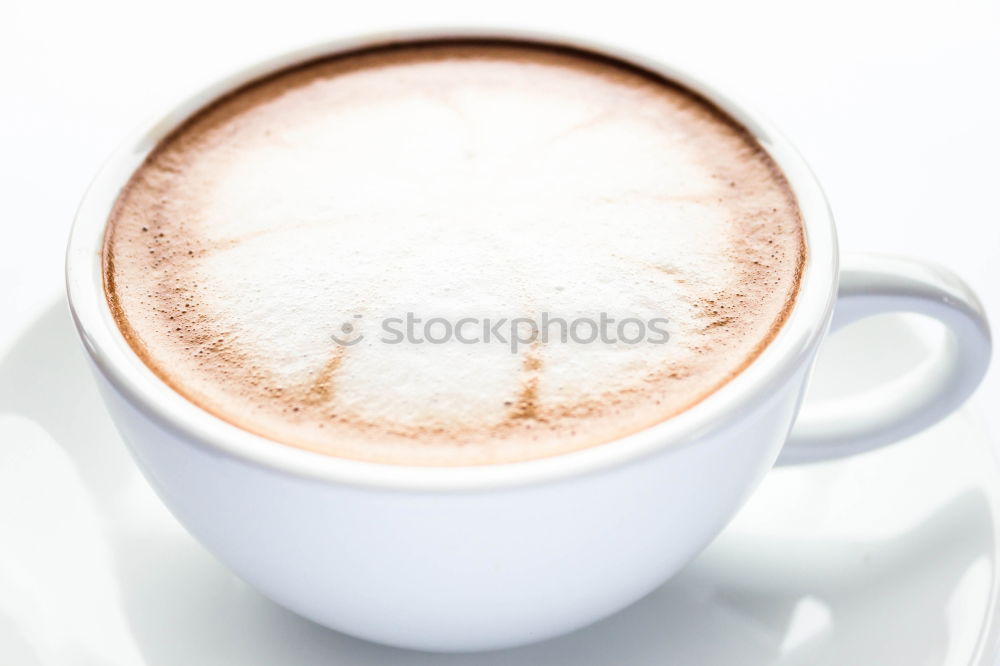 Similar – Image, Stock Photo Cappuccino with dietary supplement pill