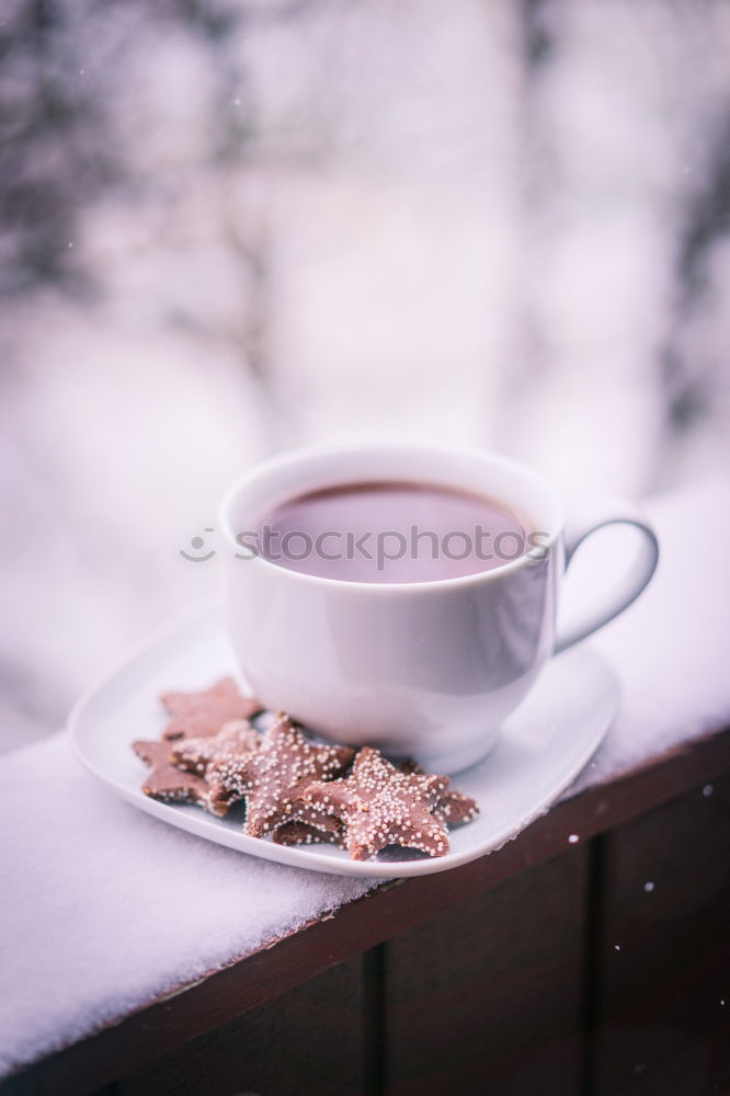 Similar – Image, Stock Photo red ceramic cup with hot black coffee