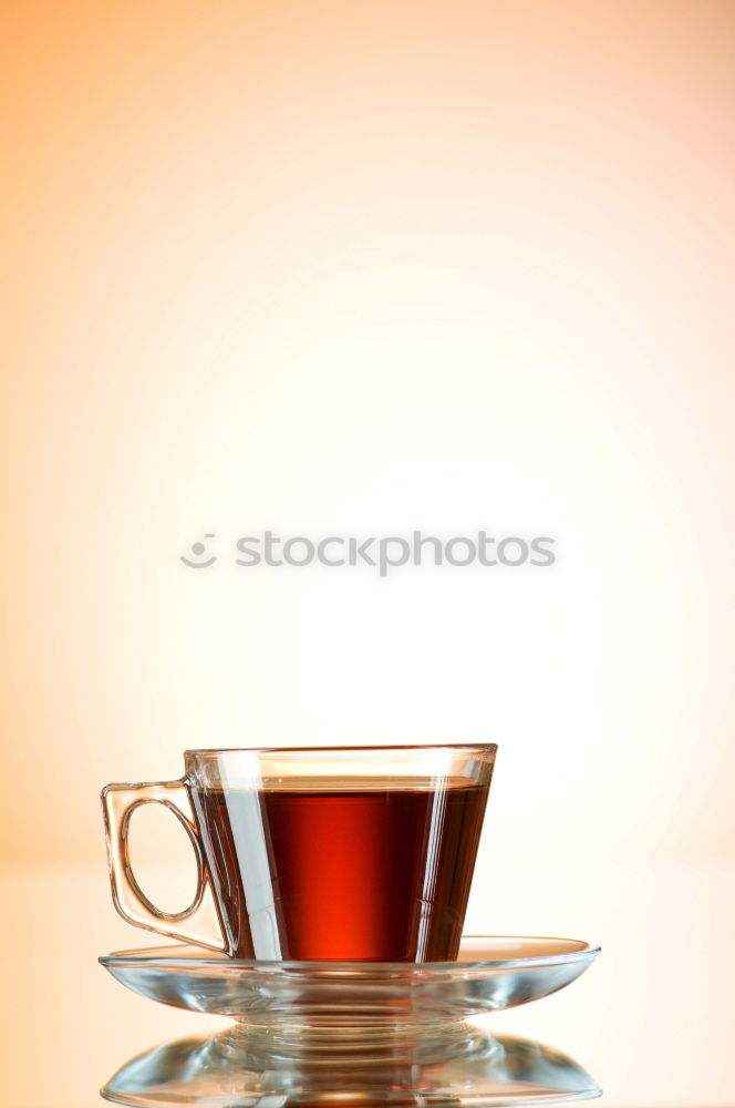 Similar – Image, Stock Photo Two woman hands holding empty finished cup of black tea