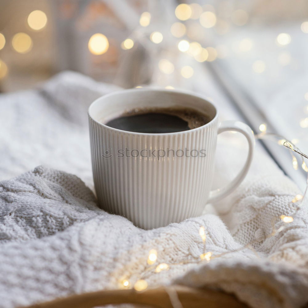 Similar – Image, Stock Photo cozy winter or autumn morning at home