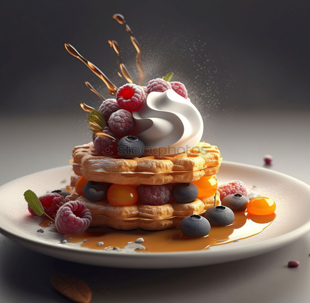 Similar – Fresh pancake with blueberries