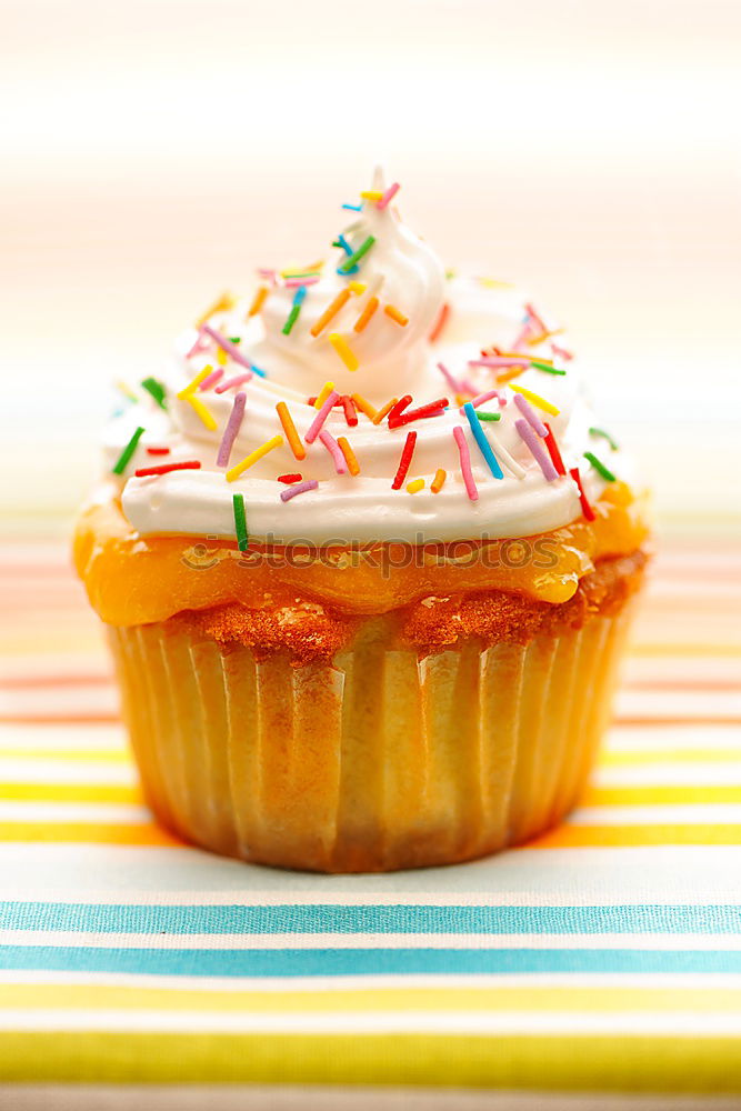 Similar – Image, Stock Photo Christmas cupcake on white wood