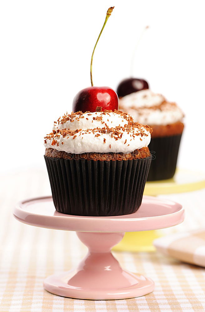 Similar – Image, Stock Photo Christmas cupcake on white wood