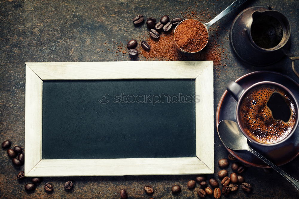 Similar – Image, Stock Photo Hand drip coffee, pouring water on coffee ground with filter drip style