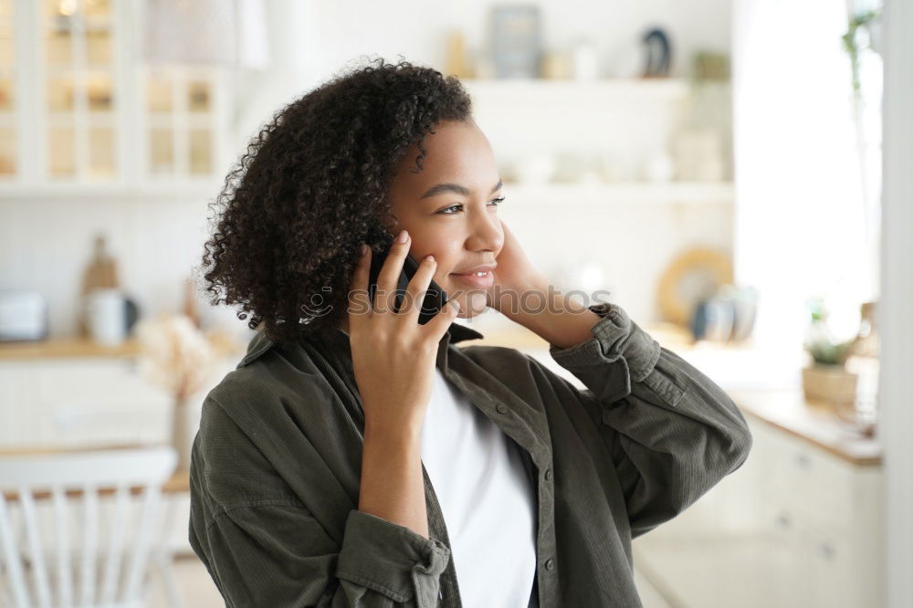 Similar – Image, Stock Photo Young casual woman using her smartphone