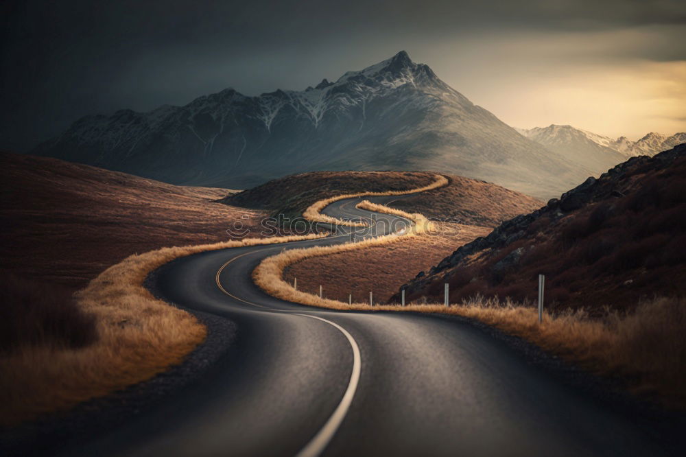 Similar – Image, Stock Photo Road through countryside on the Isle of Skye in Scotland