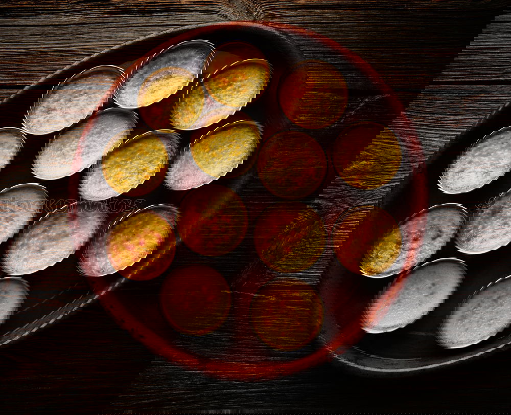 Similar – Image, Stock Photo red cabbage and dumplings as a traditinional german christmas dish