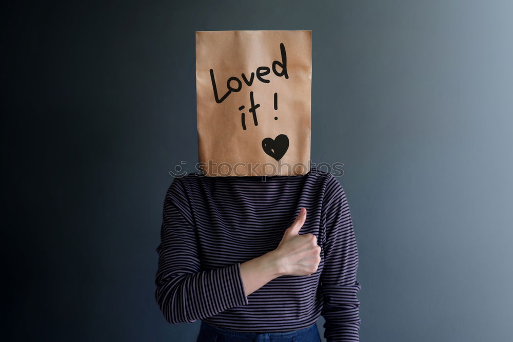 Similar – Image, Stock Photo Boy with chalk doesn’t want hate but love