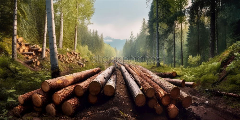 Similar – Wood in front of the hut