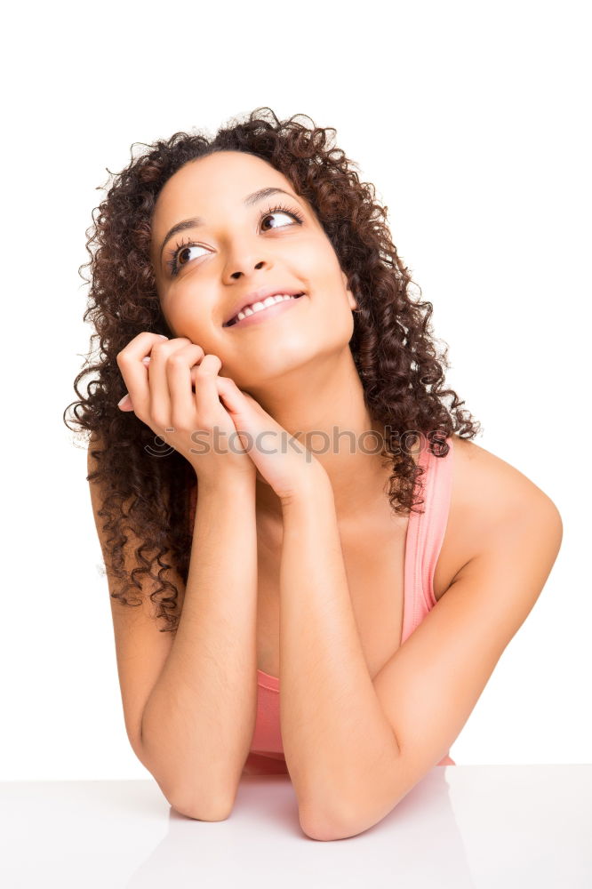 Similar – Image, Stock Photo African woman, afro hairstyle, sitting on a wall.