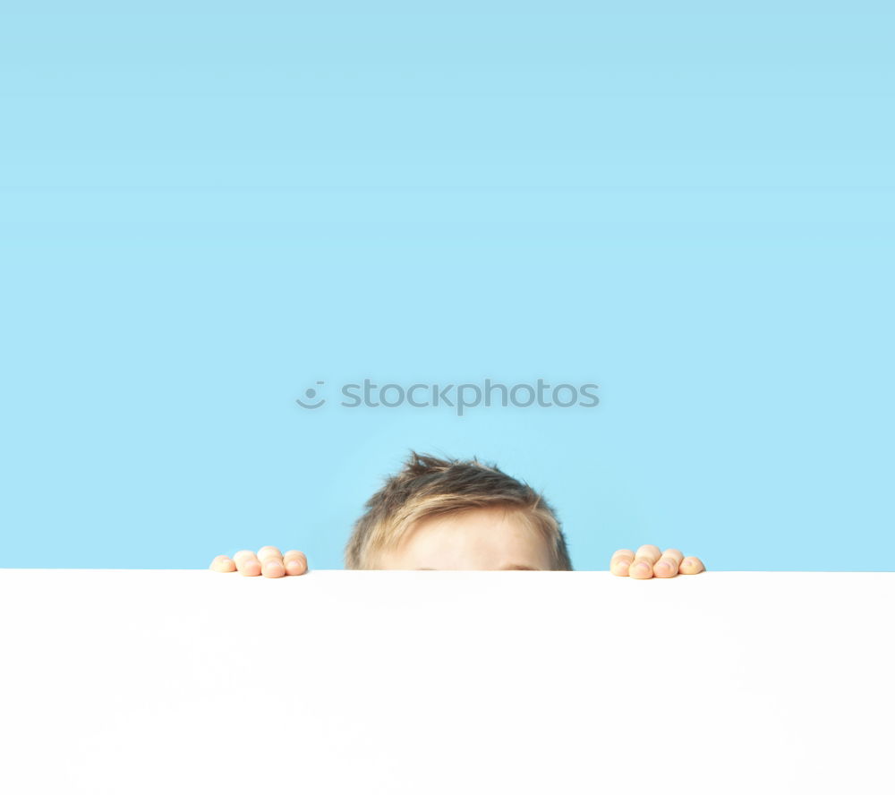 Similar – Image, Stock Photo Boy holding a yellow sign