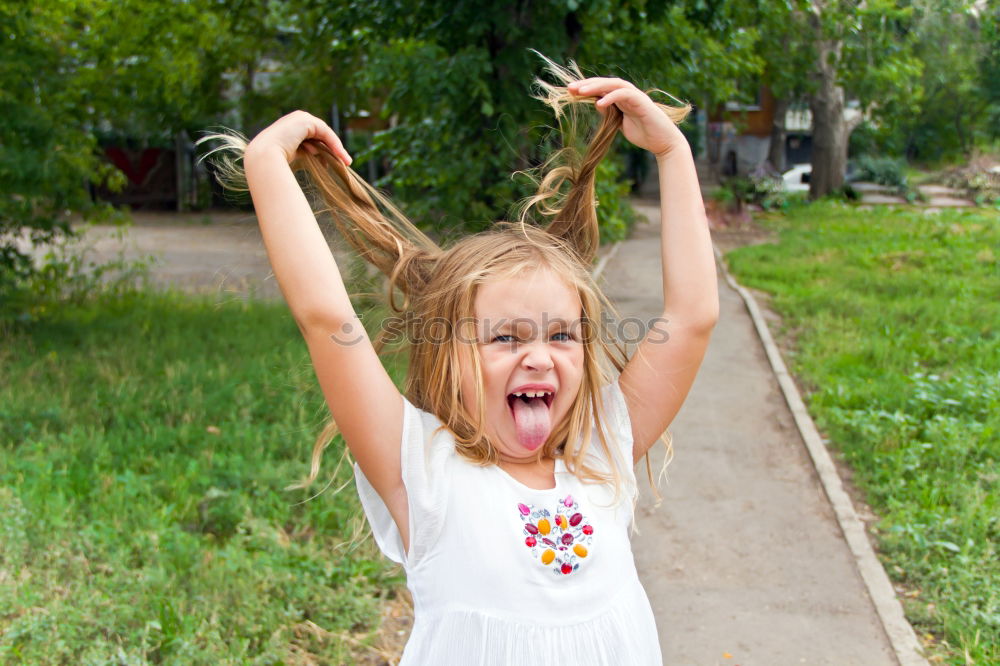 Similar – Photo of cute running girl