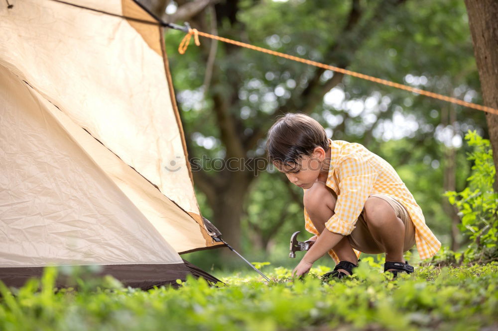 Similar – Image, Stock Photo Spending a vacation on camping