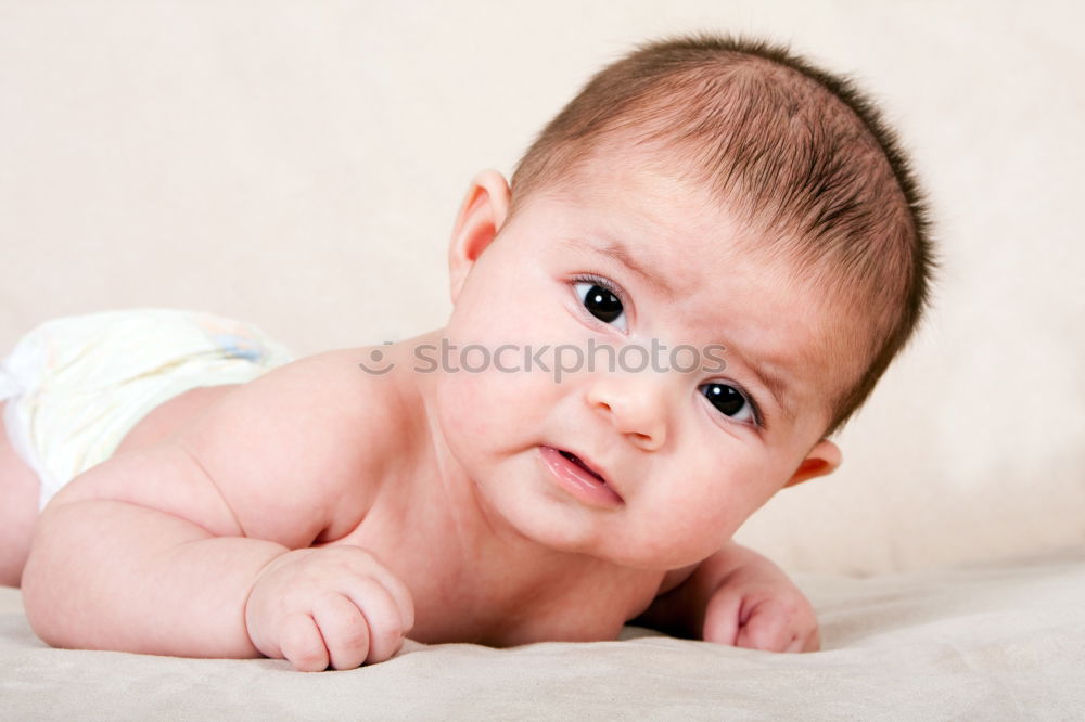 Similar – Cute Baby Girl Lying in the Crib