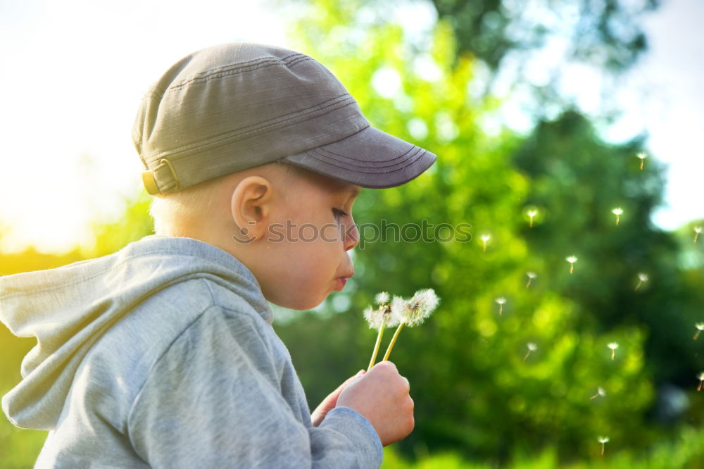 Similar – Image, Stock Photo thistle luck Child Girl