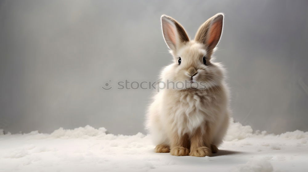 Similar – Cute | cute rabbit sitting in the snow