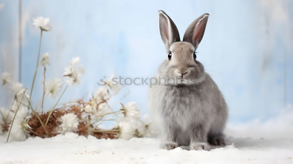 Cute | cute rabbit sitting in the snow