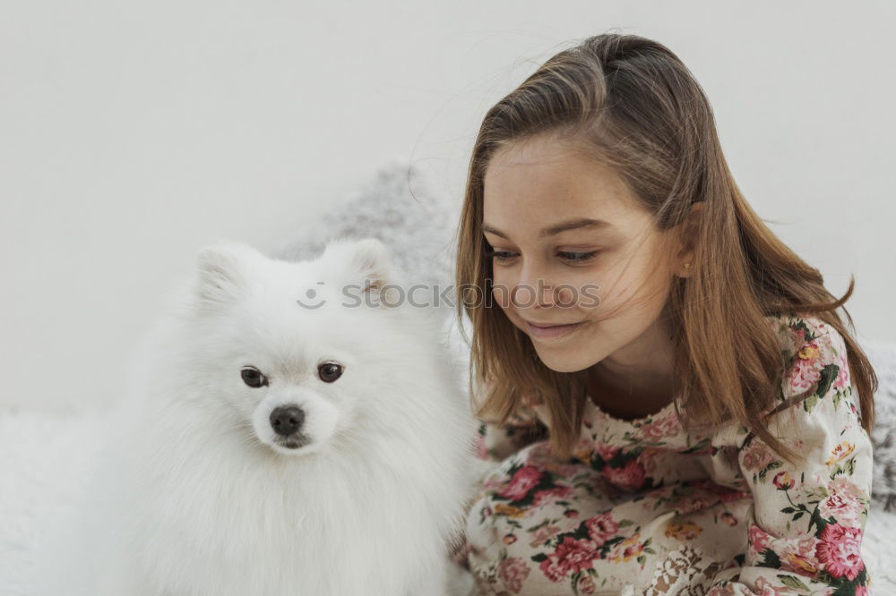 Similar – Image, Stock Photo Loving pets Lifestyle Joy