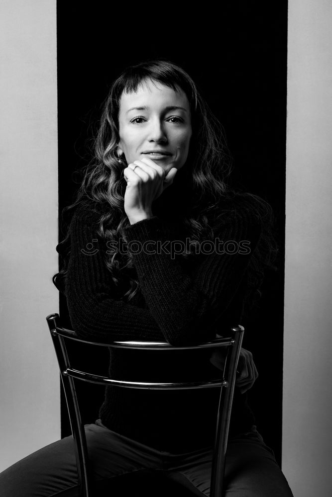 Similar – Young natural woman with freckles and wild curly hair looking at the camera